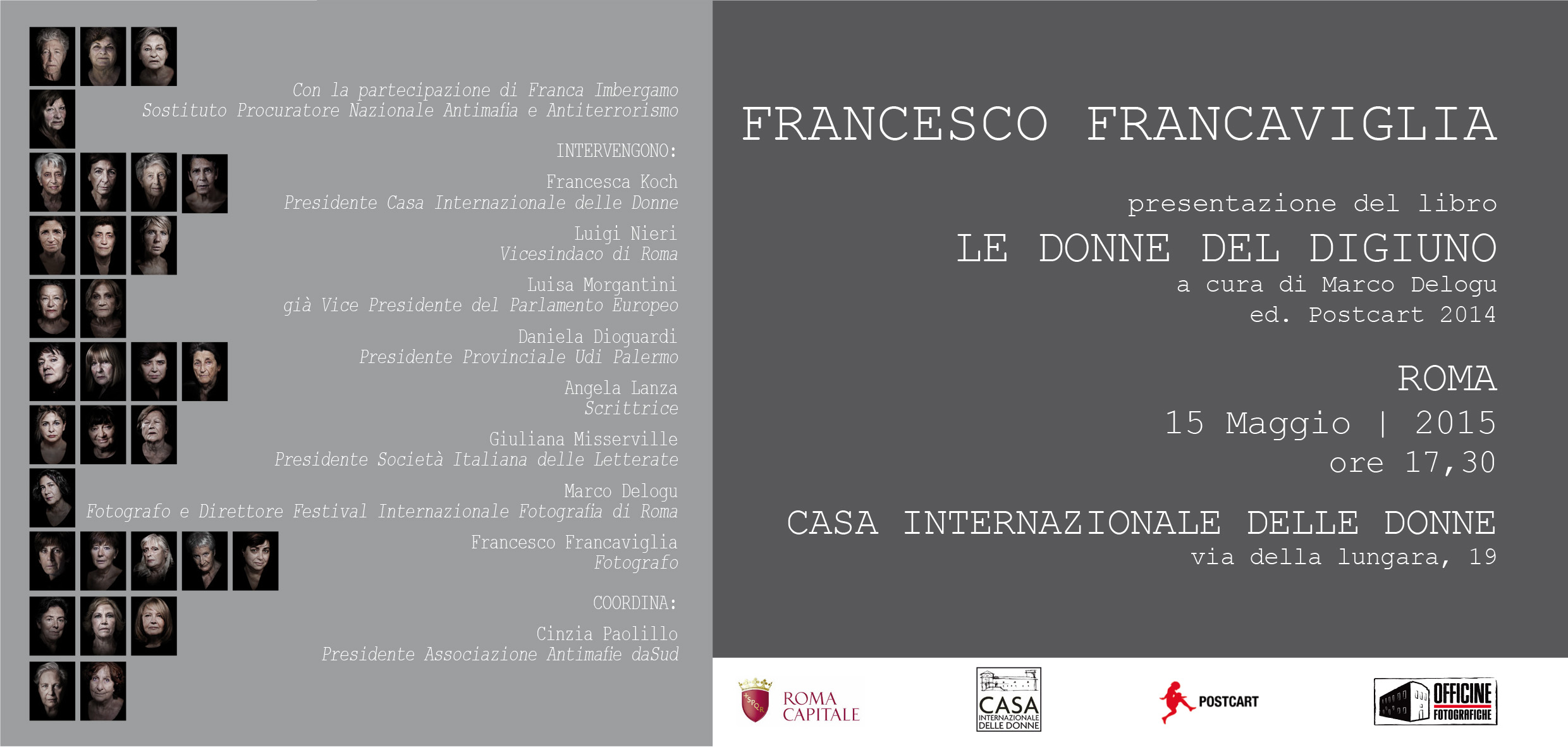 Roma 15 maggio: presentazione libro “Le donne del digiuno contro la mafia”