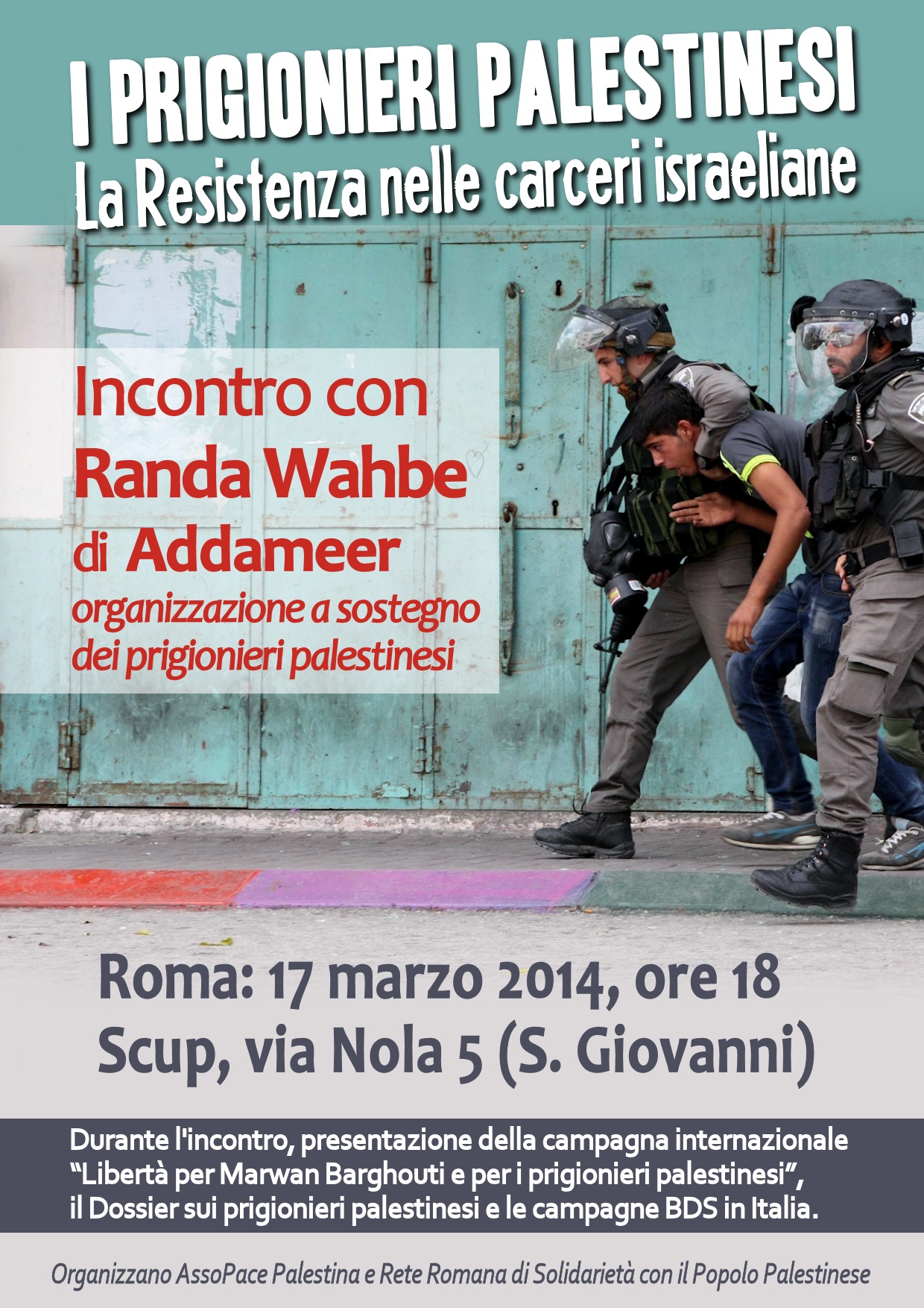 Incontri in Italia con Randa Wahbe di Addameer