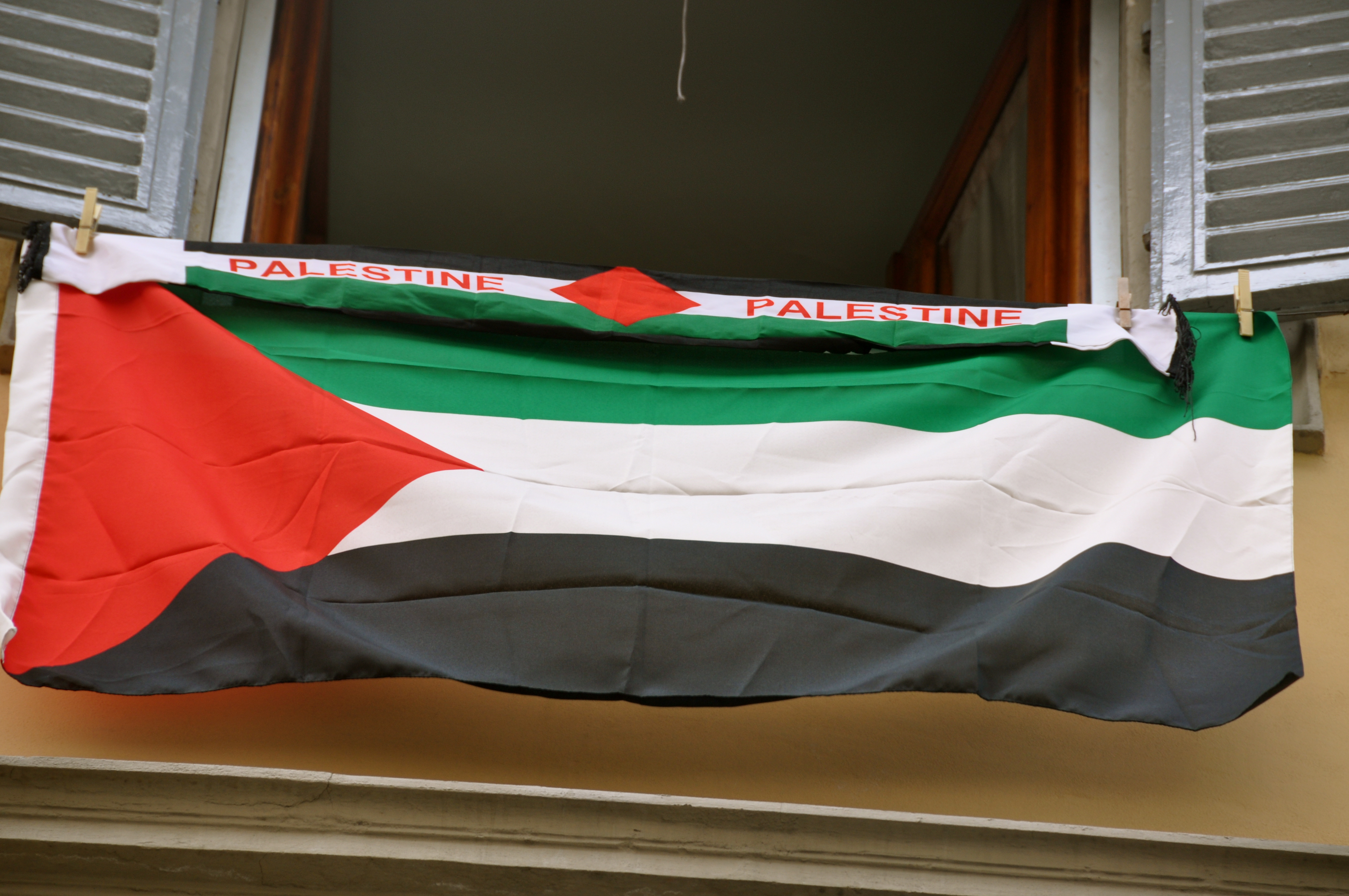 Appendi una bandiera palestinese alla tua finestra