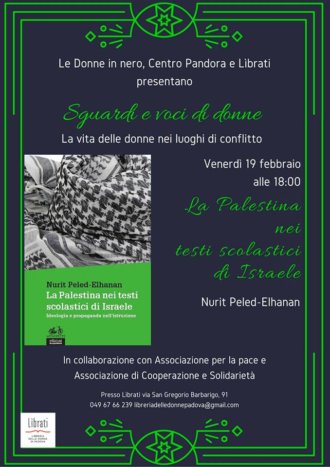 Padova 19 febbraio – presentazione del libro: La Palestina nei testi scolastici di Israele