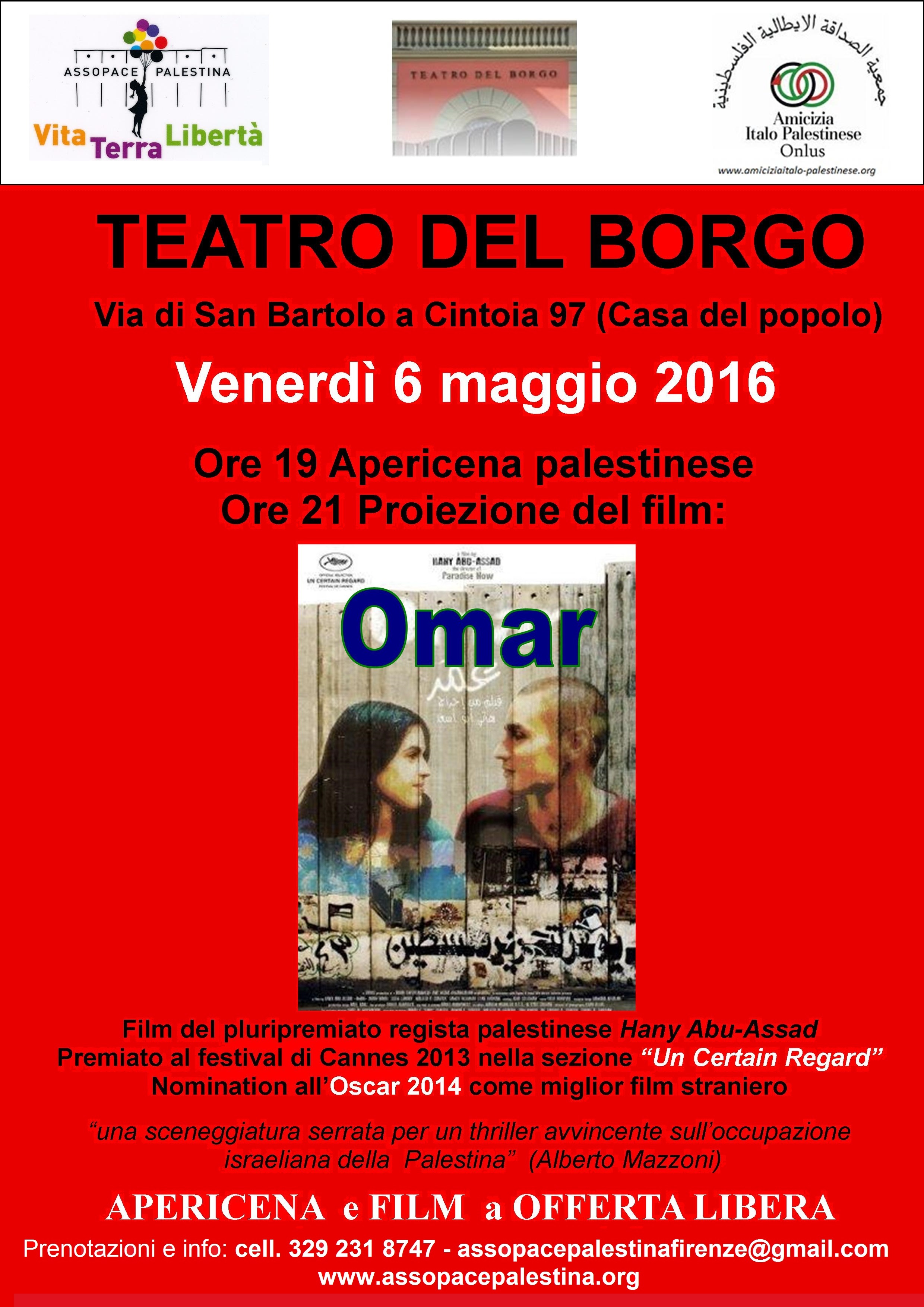 Firenze: 6 Maggio proiezione del film Omar