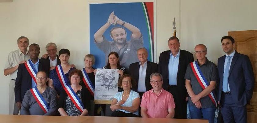 I sindaci francesi della Rete per Barghouthi vanno in Palestina per incontrare Marwan.