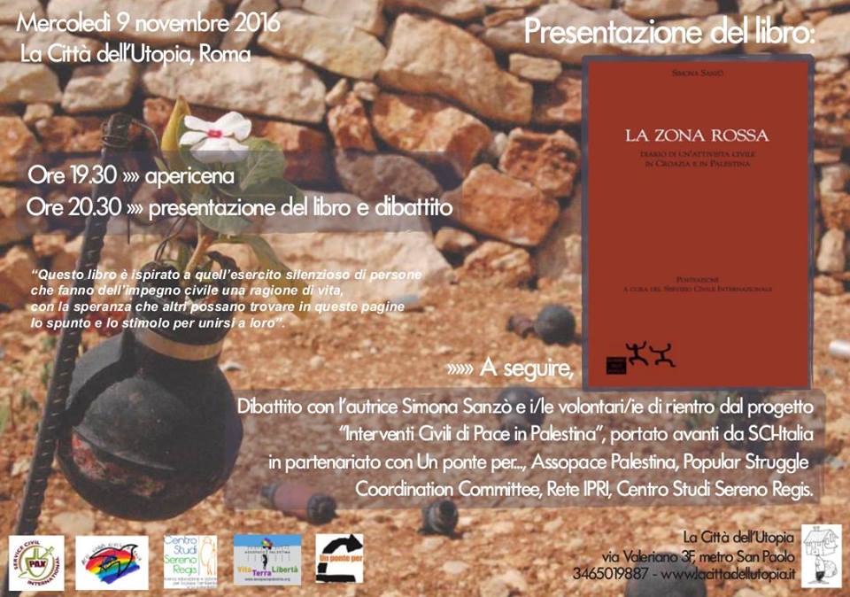 Roma 9 novembre: Apericena e presentazione libro.