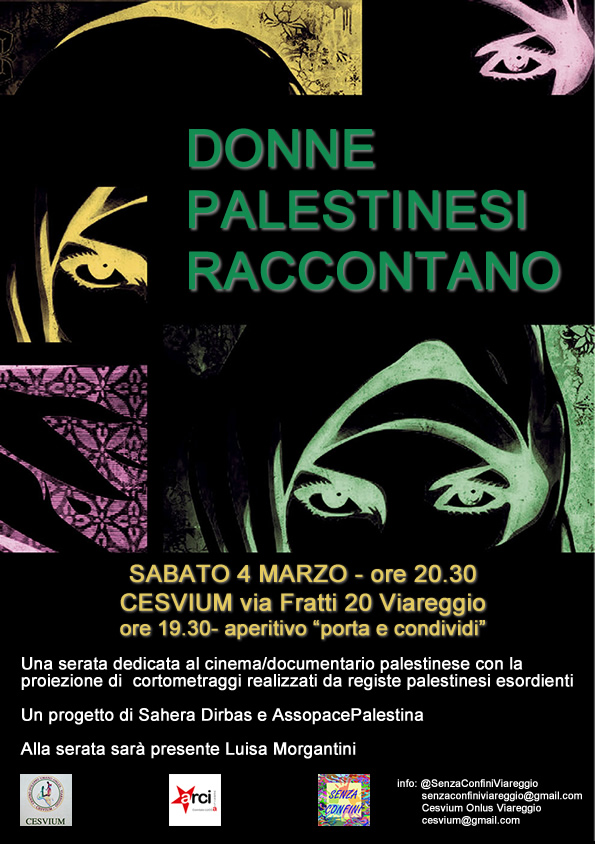 Viareggio, 4 marzo – Cinema: Donne palestinesi raccontano.