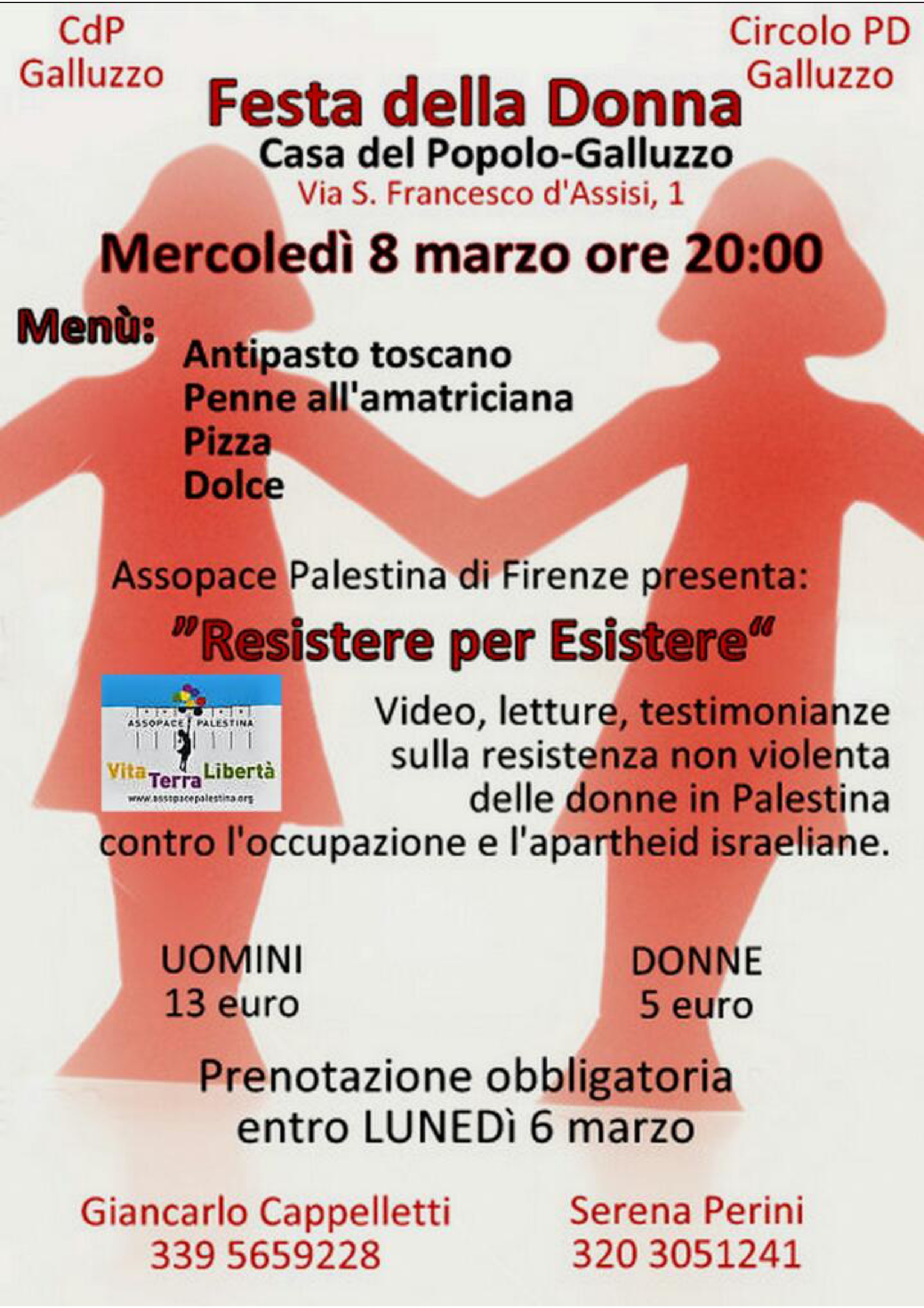 Firenze: 8 marzo Donne e resistenza in Palestina