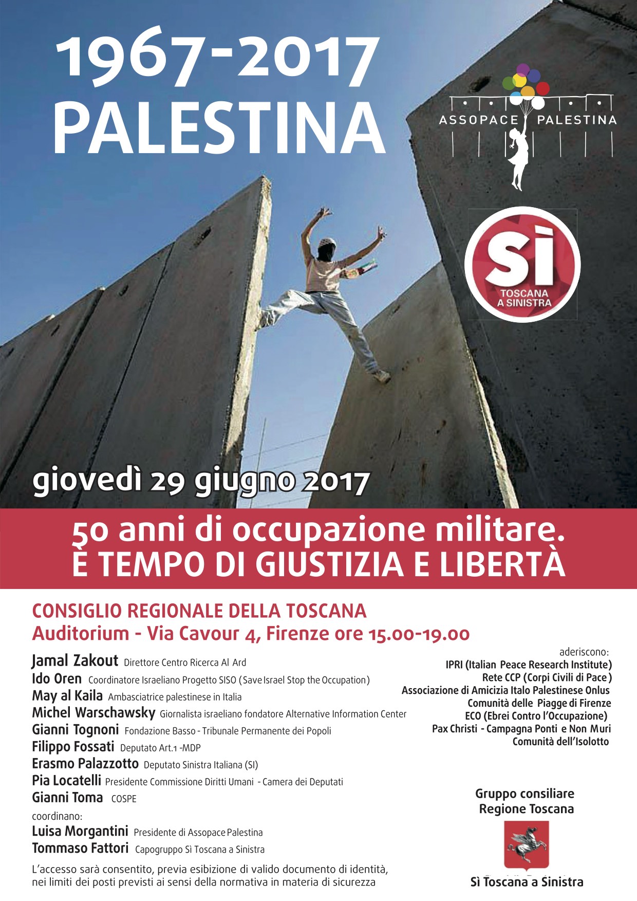Firenze 29 giugno: 50 anni di occupazione militare