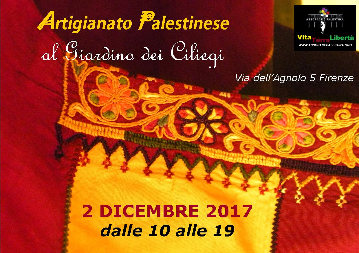 Firenze 2 dicembre: mercato con artigianato palestinese