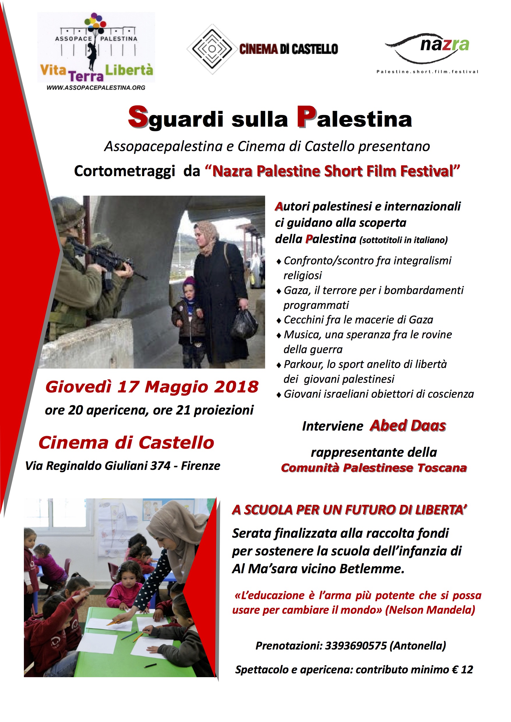 17 Maggio Firenze: Sguardi sulla Palestina