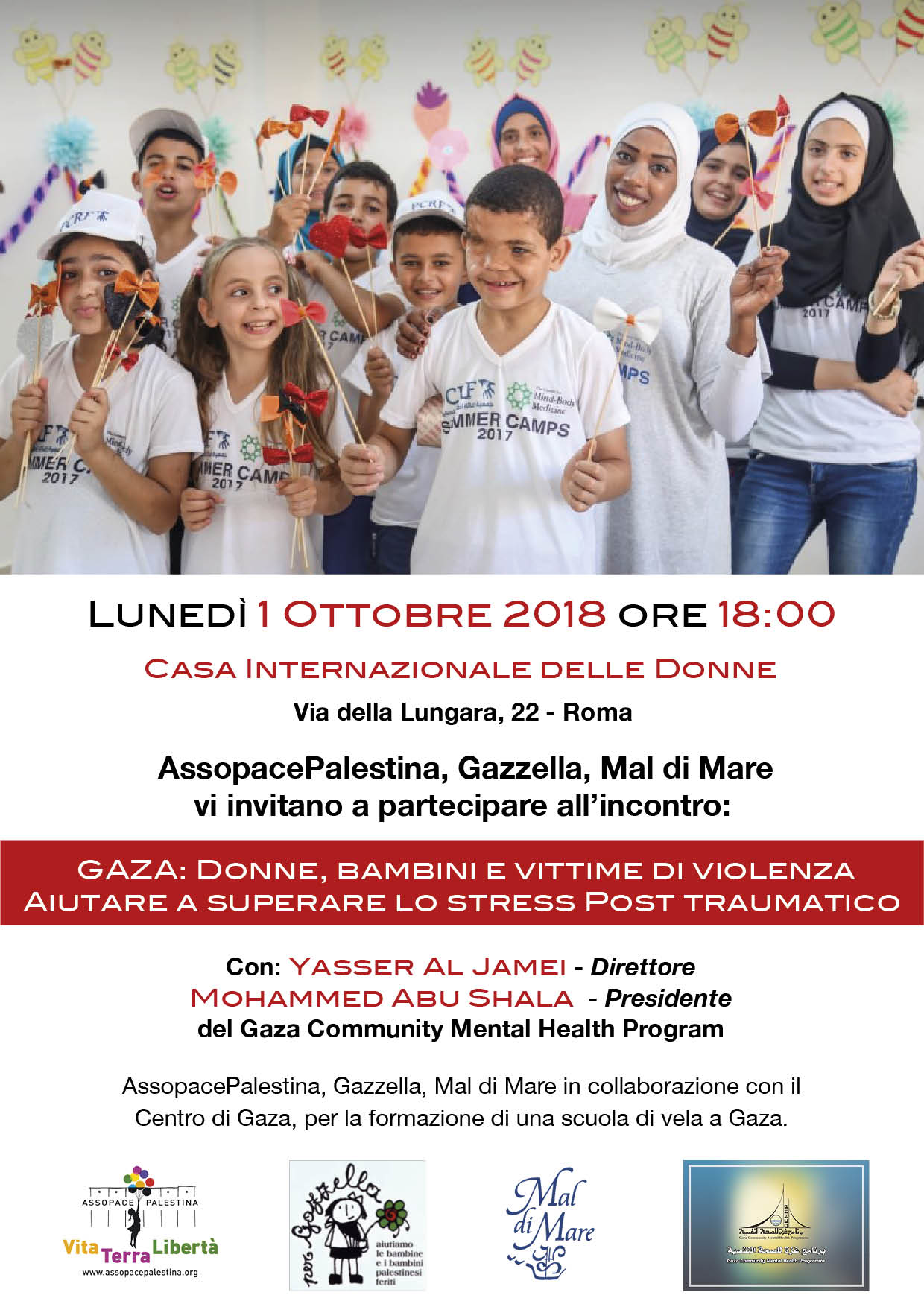 Roma 1 ottobre – Gaza: donne e bambini vittime di violenza