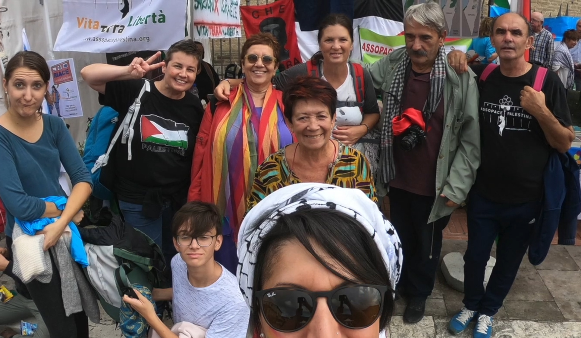 7 ottobre 2018: AssopacePalestina alla Marcia della Pace.