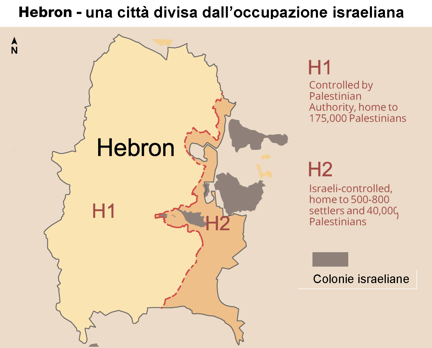 Un report confidenziale, basato su venti anni di monitoraggio, afferma che nella città di Hebron Israele sta sistematicamente violando il diritto internazionale.