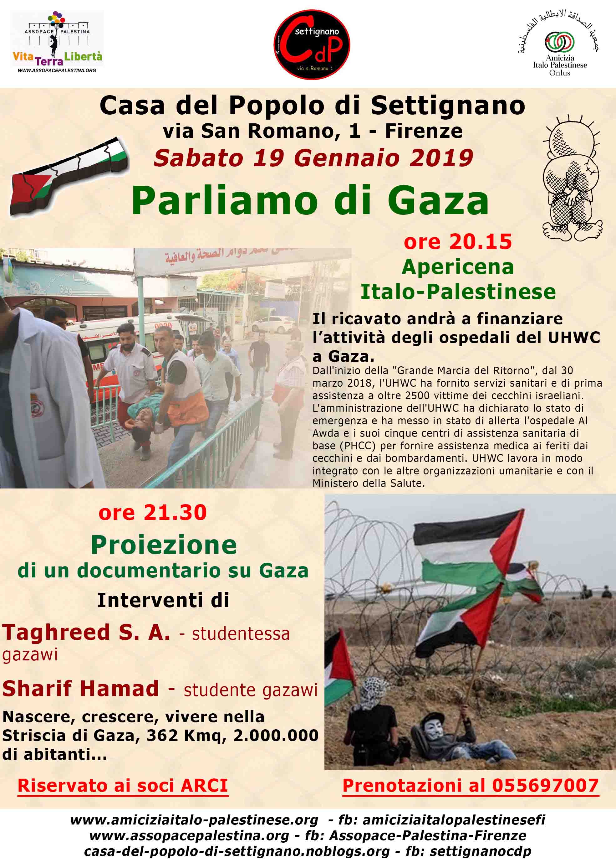 Firenze 17 gennaio: Parliamo di Gaza