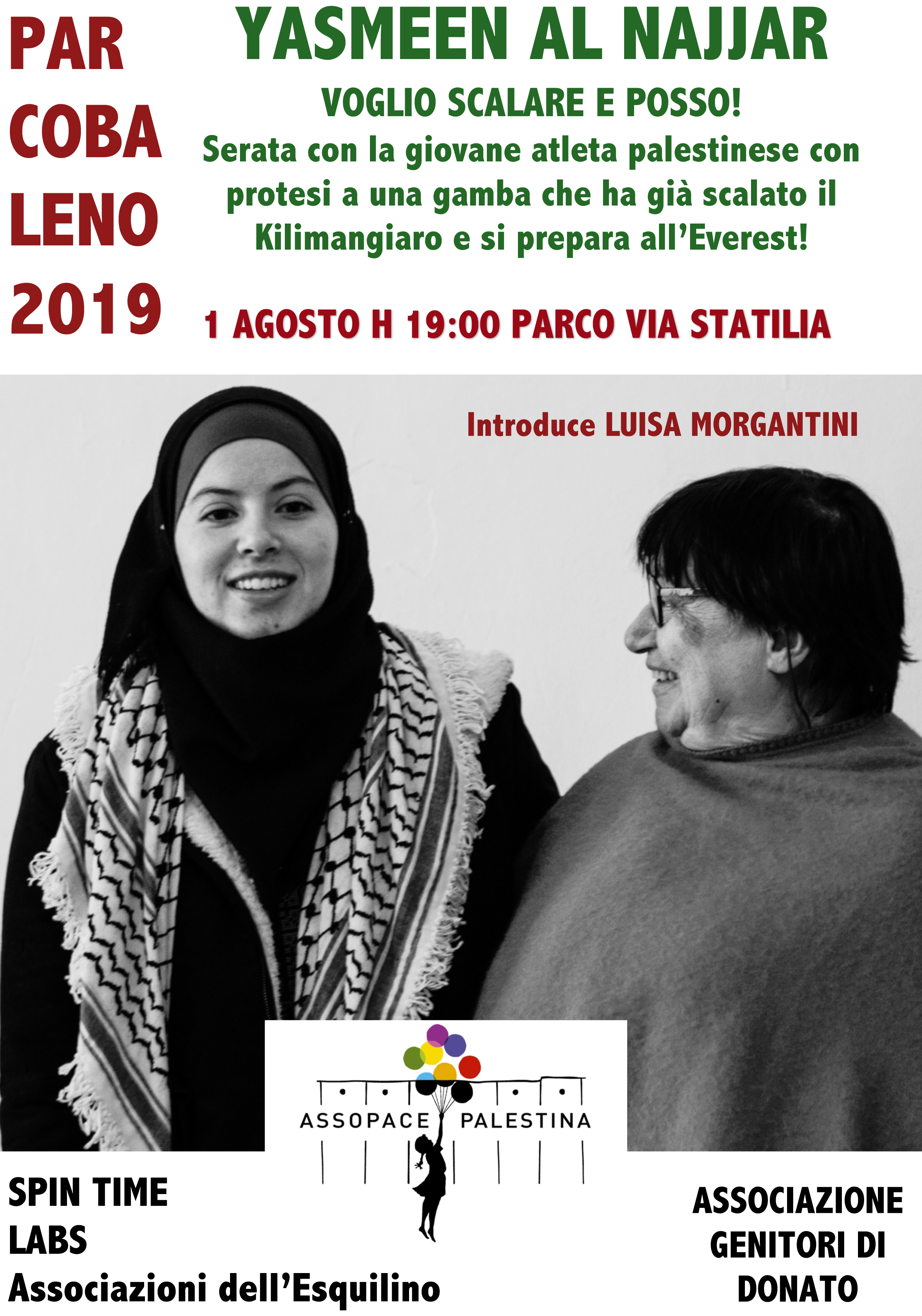 Roma 1 agosto: serata con Yasmeen Al Najjar