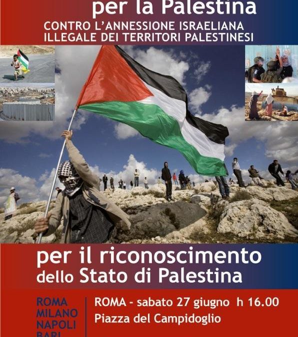 NO ALL’ ANNESSIONE ALLO STATO D’ISRAELE DEI TERRITORI PALESTINESI OCCUPATI