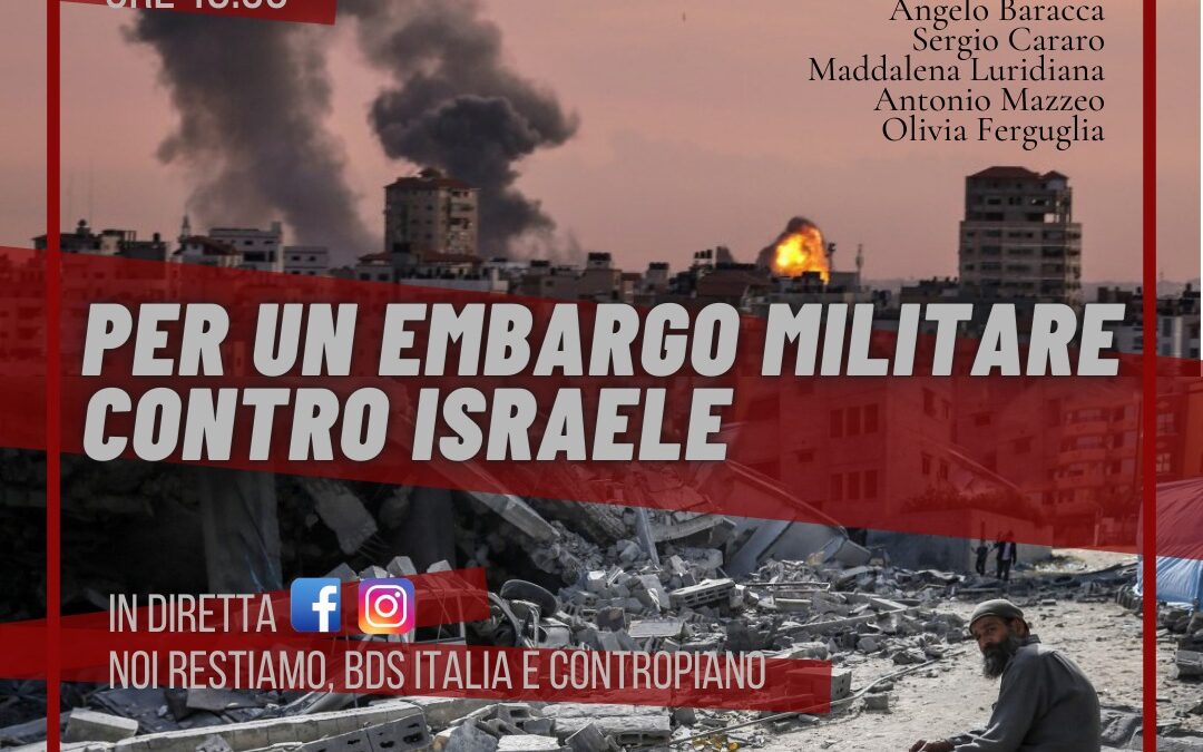 Presentazione online del dossier “Embargo militare contro Israele”