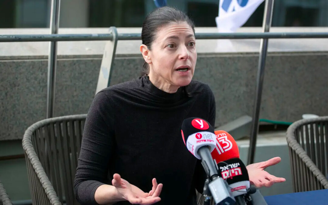 Immaginate la leader del partito laburista israeliano Michaeli in prigione