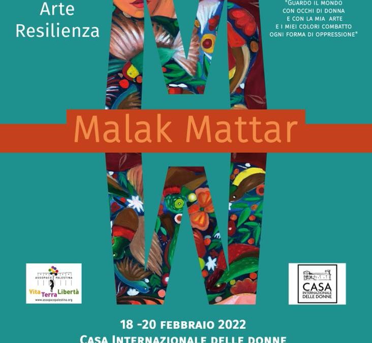 La pittrice palestinese Malak Mattar a Roma con la mostra: Donne, Arte, Resilienza.