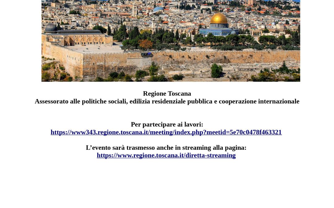 Palestina: incontro della Regione Toscana – 18/02/22