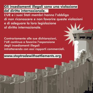 Una campagna Europea per fermare il commercio con le colonie illegali – da firmare!