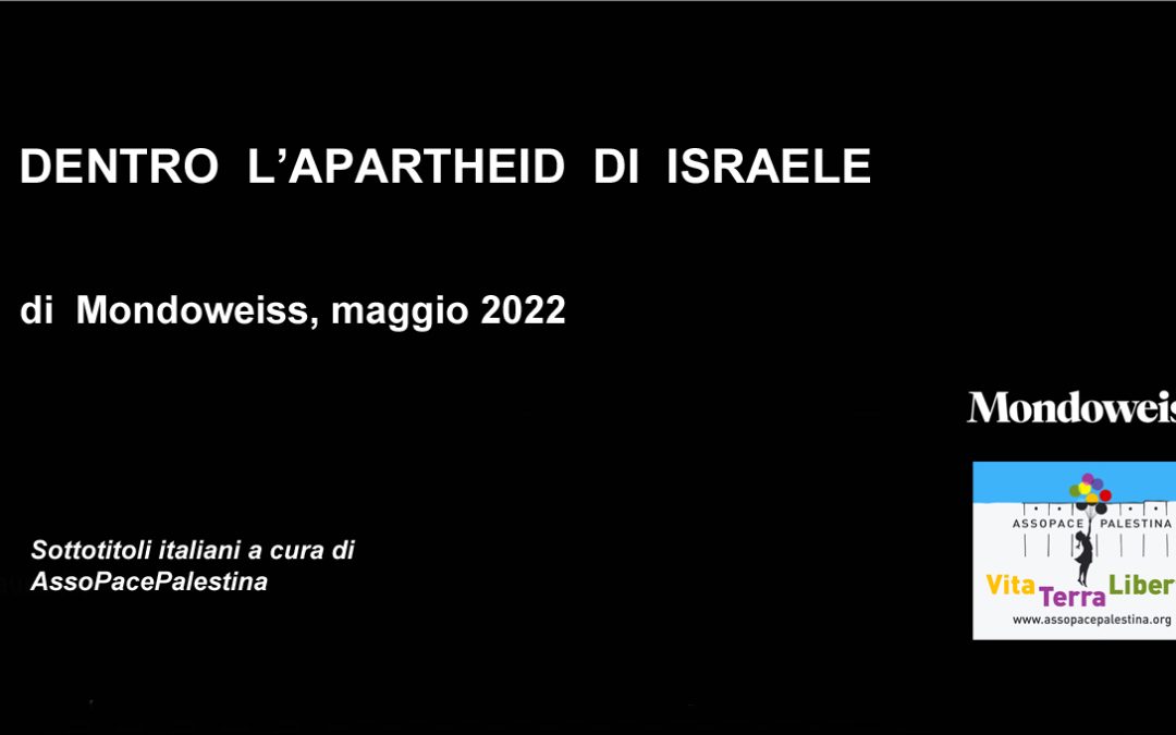 Un video per capire davvero cos’è l’apartheid di Israele