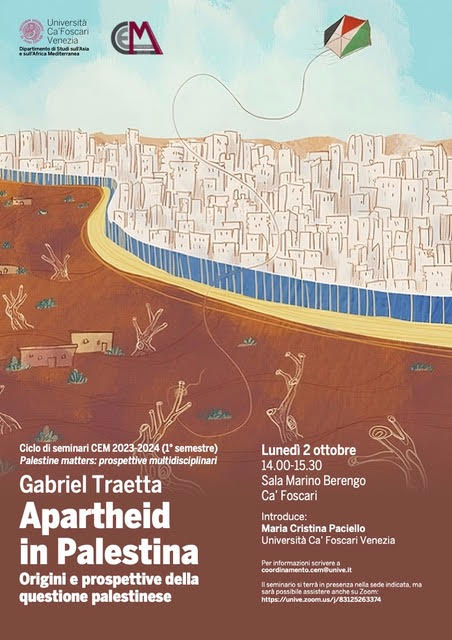 Venezia, 2 ottobre. Seminario “Apartheid in Palestina”