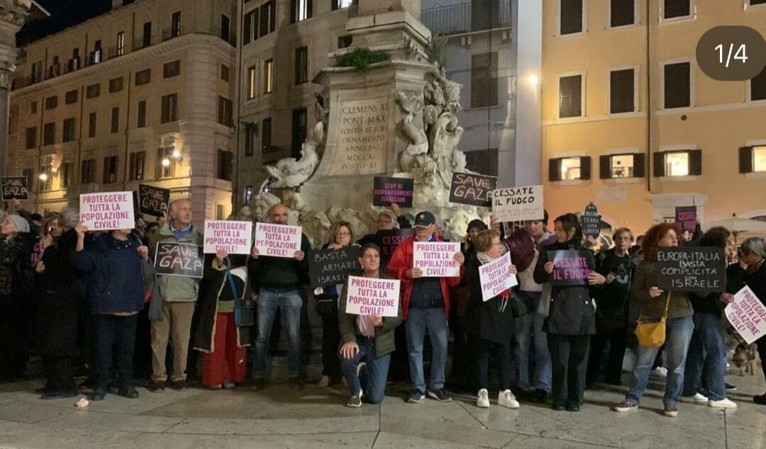 Roma, 8 novembre. Manifestazione per Gaza al Pantheon